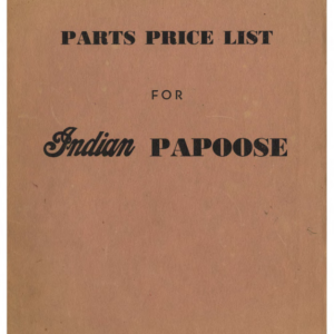 1949 Indian RS565 Price Parts List for Indian Papoose October A1b [565] Manual