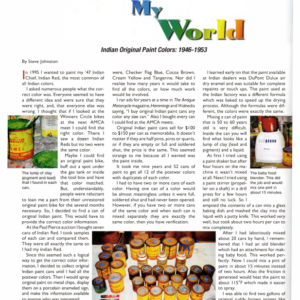 1946-2007 Indian RS542 Color My World Indian Original Paint Colors from Summer issue of AMCA Mag , pp 58 59 A1b [542] Manual