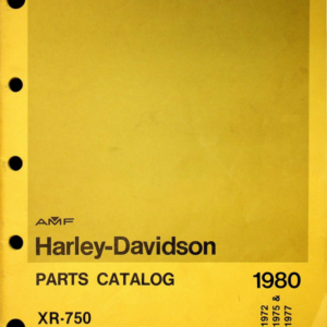 1972 H RS638 D 80 XR 750 Parts Catalog [638] Manual