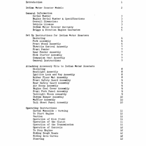 1949 Indian RS556 Indian Scooter Repair, Operations, and Bulletins A1b [556] Manual