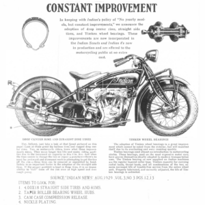 1929 Indian RS456 Indian Judging Reference Tips Source from Indian News August A1b [456] Manual