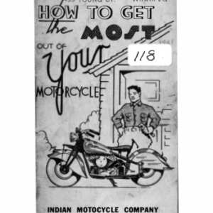 1941 Indian RS523 How to Get the Most Out of Your Motorcycle Brochure A1b [523] Manual