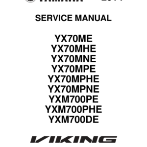 2014 Yamaha 462320 Viking YX70 YX700 UTV Plus Manual