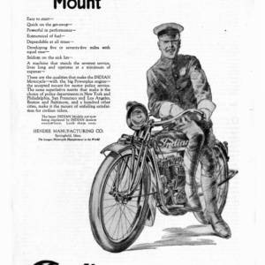 1919 Indian RS383 Advertisement The Motor Cops Mount The Literary Digest for April 12, A1b [383] Manual