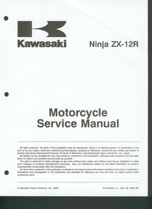 2000-2006 Kawasaki Ninja ZX12R Manual - Image 2