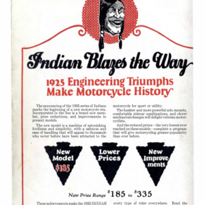 1925 Indian RS413 Indian Models Pamphlet A1b [413] Manual