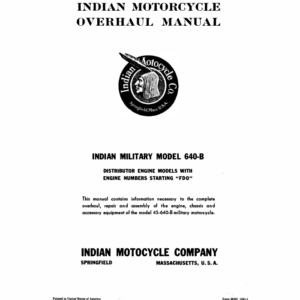 1941 Indian RS522 Indian Military 640 B Overhaul A1b [522] pdf Manual