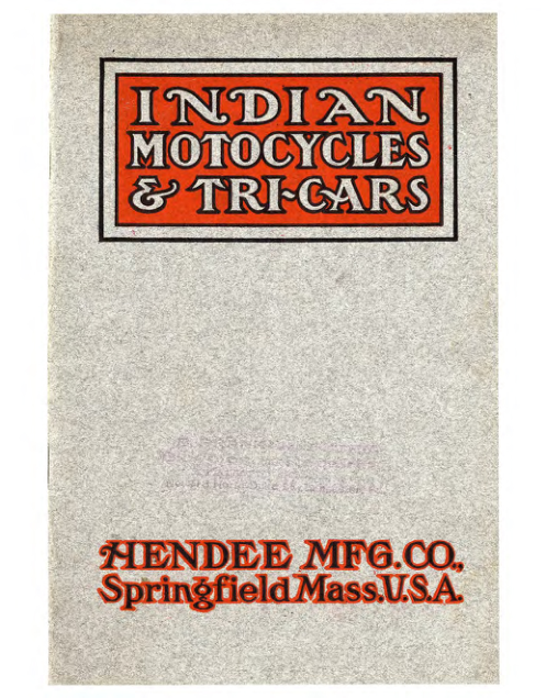 1906 Indian RS324 Indian Motocycle and Tri Cars A1b [324] Manual