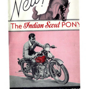 1932 Indian RS477 New Indian Scout Pony Pamphlet Model 503 A1b [477] Manual