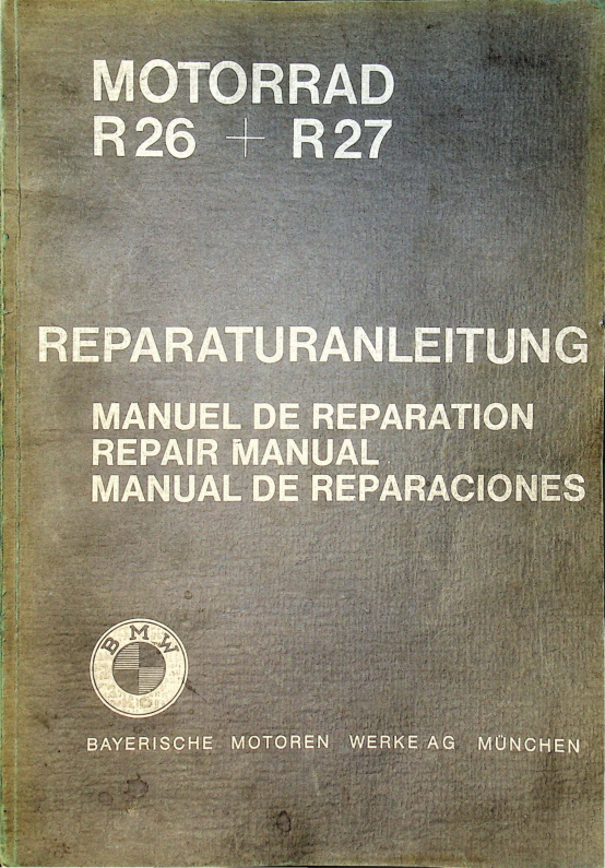 1964 BMW RS591 BMW Motorrad R26 R27 Repair conv [591] pdf Manual