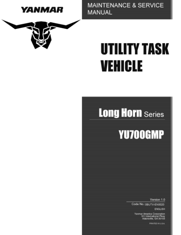Longhorn 0BUTV EN0010 V1 1 YU700GMP UTV Manual