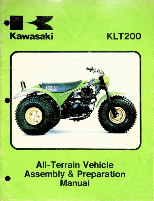 1980 Kawasaki RS751 KLT200 ATV Assembly Preparation [751] pdf Manual