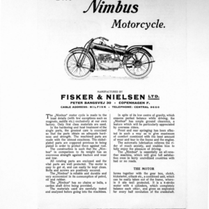 1921-1922 Nimbus RS650 Sales Brochure [650] Manual