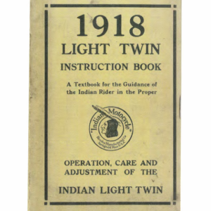 1918 Indian RS375 Light Twin Instruction Book Indian Motocycle A1b [375] Manual