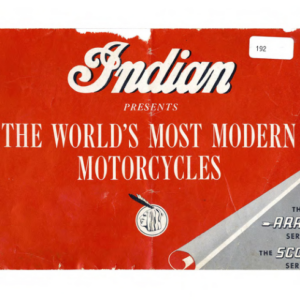 1949 Indian RS559 Indian Presents the Worlds Most Modern Motorcycles Arrow and Scout Brochure A1b [559] Manual