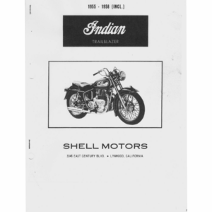 1955-1958 Indian RS584 Indian Trailblazer Parts List Inclusive Cover Only A1b [584] Manual