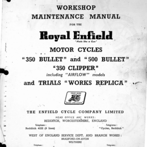 1960 Royal RS664 Enfield Workshop Maintenance [664] pdf Manual