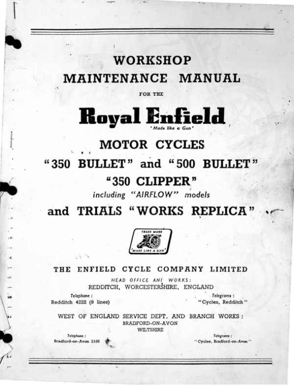 1960 Royal RS664 Enfield Workshop Maintenance [664] pdf Manual