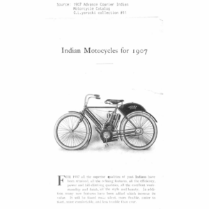 1907 Indian RS328 Clippings from the Indian Motocycle Brochure A1b [328] Manual