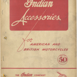 1953 Indian RS886 Accessories for American and British Motorcycles Catalog [886] Manual