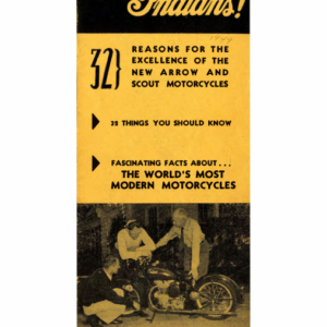 1949 Indian RS563 Know Your Indians 32 Things to Know About Your Arrow and Scout A1b [563] Manual