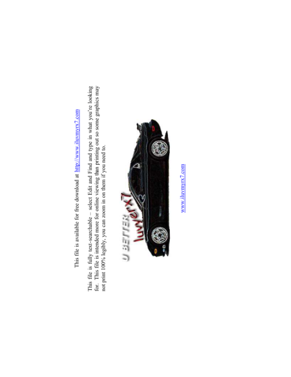 1984 Mazda RX 7 Manual