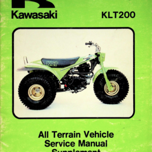1981 Kawasaki RS761 KLT200 A2 Supplement [761] pdf Manual