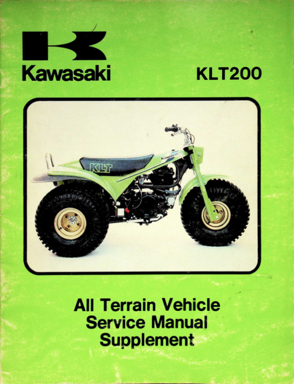 1981 Kawasaki RS761 KLT200 A2 Supplement [761] pdf Manual