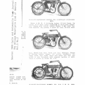 1909 H RS119 D Clippings about Harley Davidsons [119] Manual
