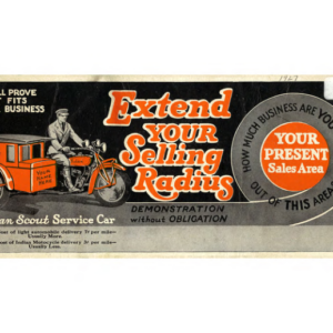 1927 Indian RS428 Indian Scout Car Sales Card A1b [428] Manual