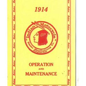 1914 Indian RS353 Indian Motocycle Operation and Maintenance A1b [353] Manual