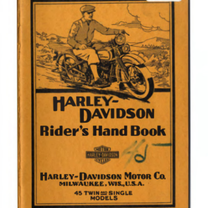 1933 H RS270 D Harley Davidson Riders Hand Book 45 Twin and Single Models A1b [270] Manual