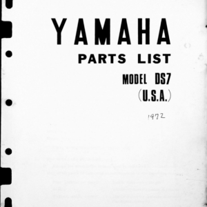 1972 Yamaha RS815 ds7 parts list [815] Manual