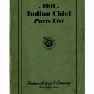 1931 Indian RS461 Indian Chief Parts List A1b [461] Manual