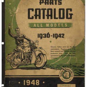 1936-1948 Indian RS498 Indian Parts Catalog All Models Revised Edition pp Cover 117 A1b [498] Manual