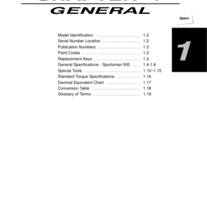 2006 Polaris Sportsman 500 Manual