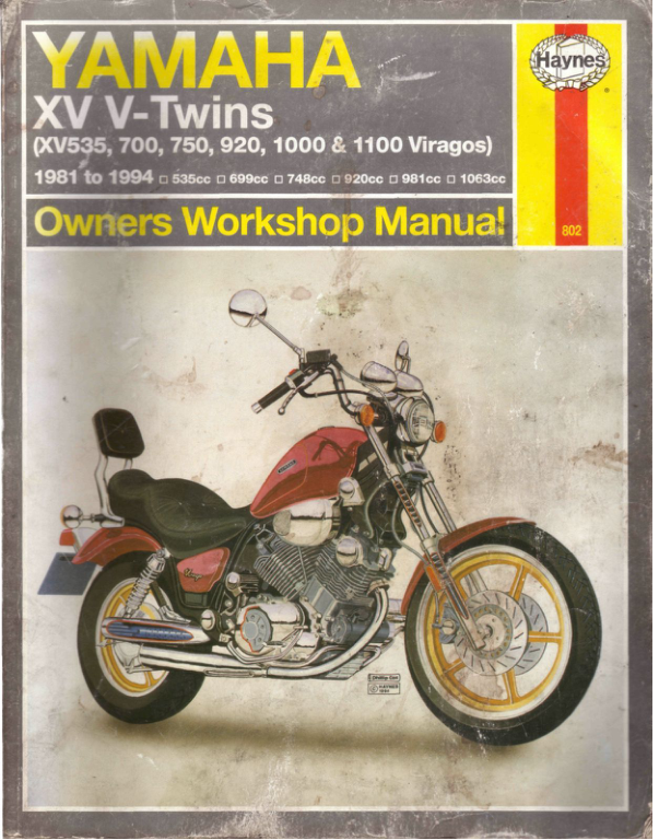 1981-1994 Haynes Yamaha XV V Twins Manual