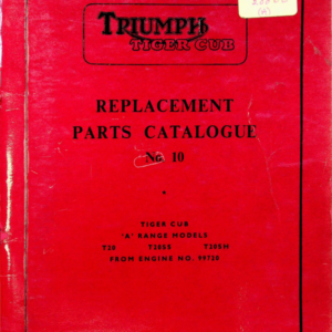1965 Triumph RS681 Triumph Tiger Cub replacement Parts Catalogue No10 [681] Manual