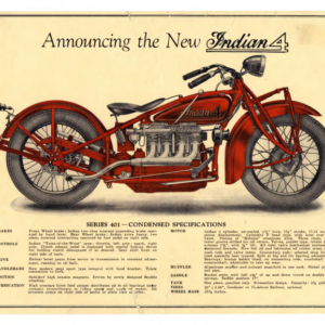 1928 Indian RS430 Announcing the New Indian 4 Poster A1b [430] Manual