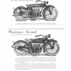 1924 Indian RS407 Clippings from Indian Sales Catalog with some bike specifications A1b [407] Manual