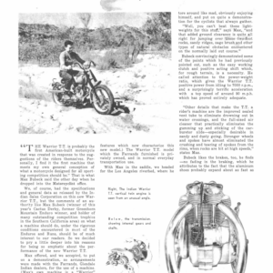 1950 Indian RS569 A Riders Motorcycle Says Max Bubeck of the Indian Warrior T T From Motorcyclist, November A1b [569] Manual