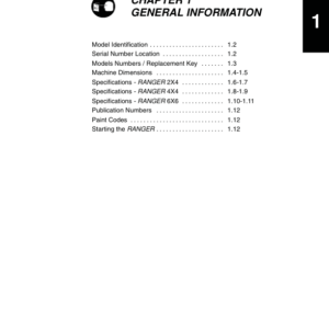 2002-2003 Polaris Ranger Repair Manual