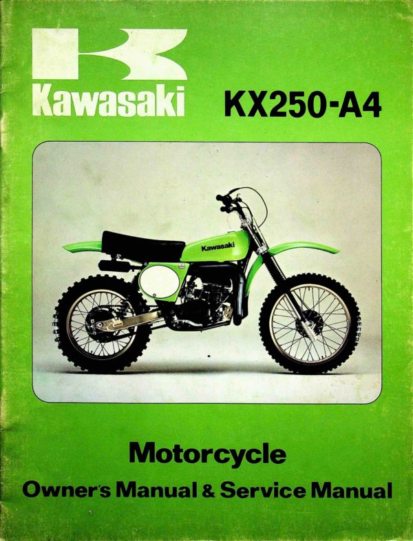 1977 Kawasaki RS731 KX250 A4 Motorcycle Owners [731] pdf Manual