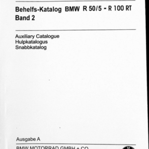 BMW RS849 19xx Behelfs Parts Catalog R50 5 R100RT 2 [849] Manual