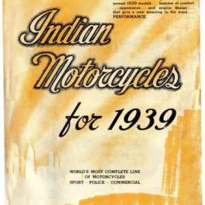 1939 Indian RS510 Indian Models Pamphlet 176 A1b [510] Manual