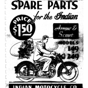 1949 Indian RS567 Spare Parts for the Indian Arrow and Scout A1b [567] Manual