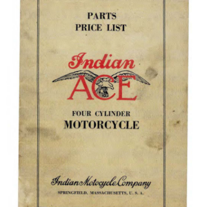 1927 Ace RS15 Parts Price List Indian Ace Four Cylinder Motorcycle 1927B [15] Manual