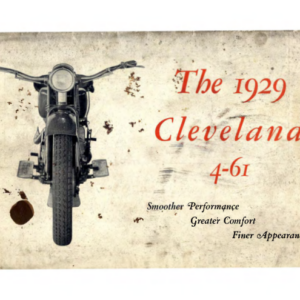 1929 Cleveland RS36 The Cleveland 4 61 Pamphlet [36] Manual