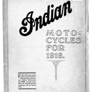 1916 Indian RS367 Indian Motocycles for Brochure A1b [367] Manual