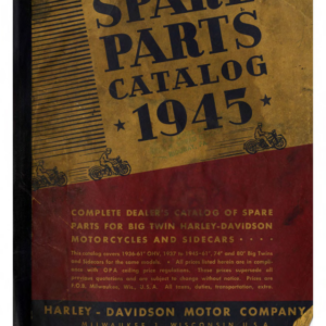 1945 H RS293 D Harley Davidson Spare Parts Catalog pp Cover 115 A1b [293] Manual